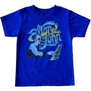 NEW ROWDY SPROUT boy's tangled up in elton john tee in blue